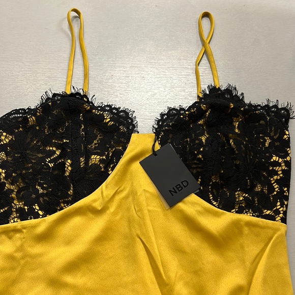 NBD Lace mini slip dress